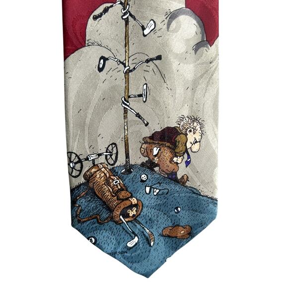 Balancine Hot Cakes Golf Necktie Vintage Novelty Patterson - Picture 1 of 6